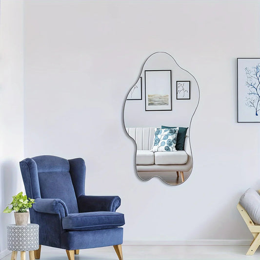 16''W x 27''H Irregular Mirror - Nordic Cloud Shape - Wall Mounted Mirror