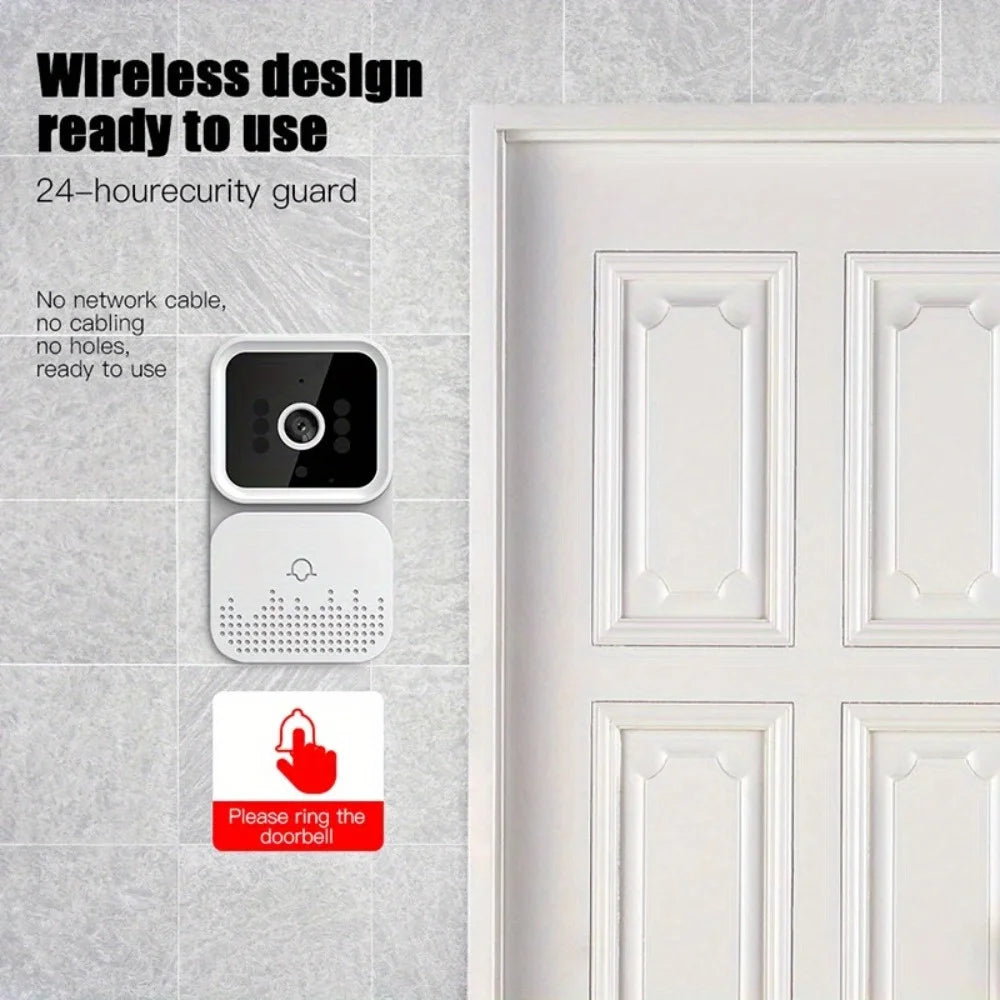 Wireless Smart Video Doorbell - 2.4GWiFi - 2-Channel Audio - Night Vision - SD Card/Cloud Storage - Home Security Surveillance Camera