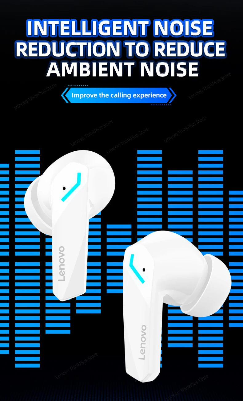 New Lenovo GM2 Pro Bluetooth 5.3 Earphones - Wireless In-Ear - Low Latency, Dual Mode