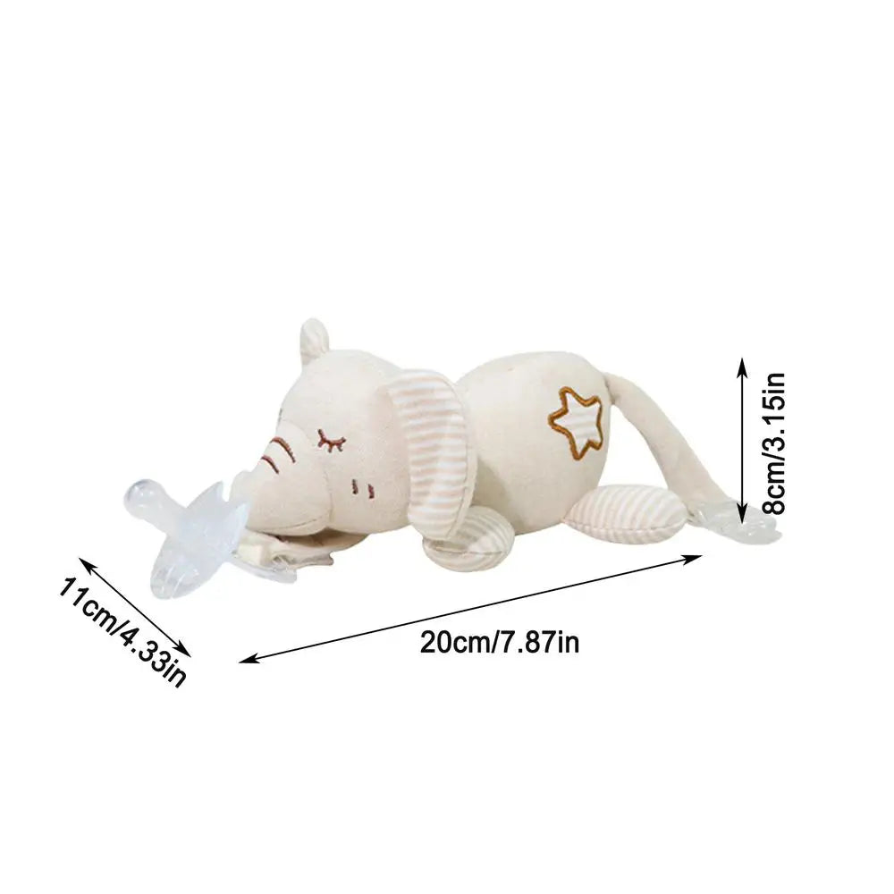 Newborn Baby Pacifier - Silicone - Cute Animal Shapes - Pacifier w/ A Detachable Animal