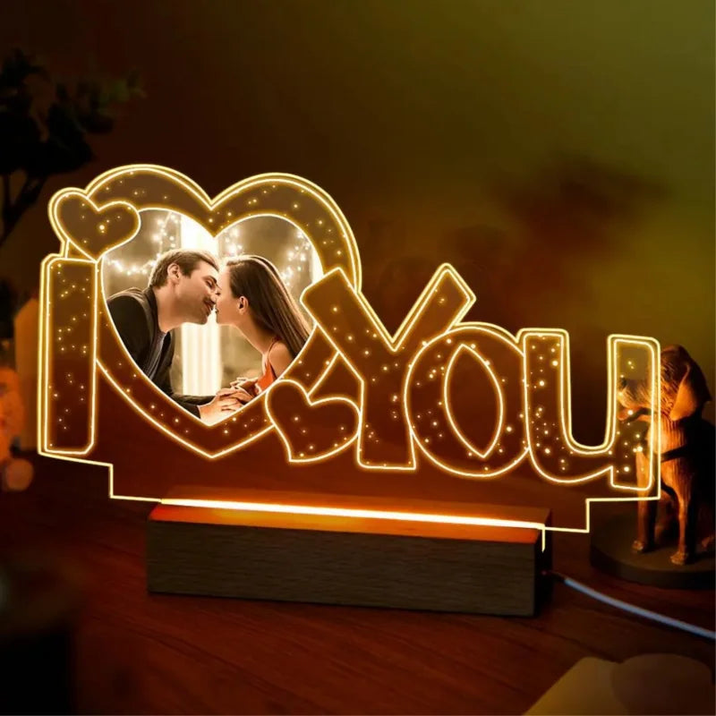 Personalized  Photo 3D Light, w/Customized Text Light - For EVERY Occasion - SHIPPED IN USA
