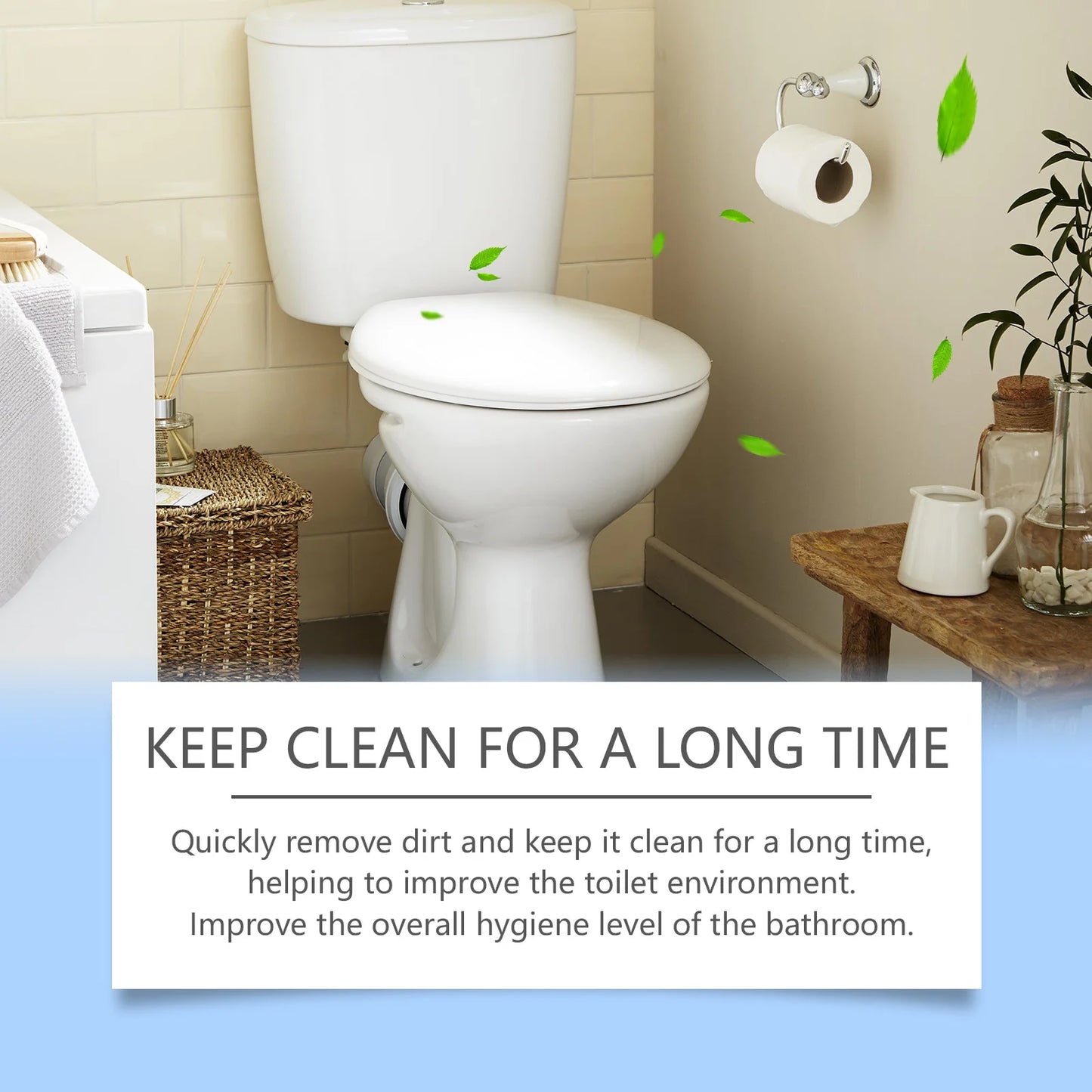 Easy Toilet Powder Cleaning - Quick Foaming Detergent - Deep Cleaning Removes Stubborn Stains