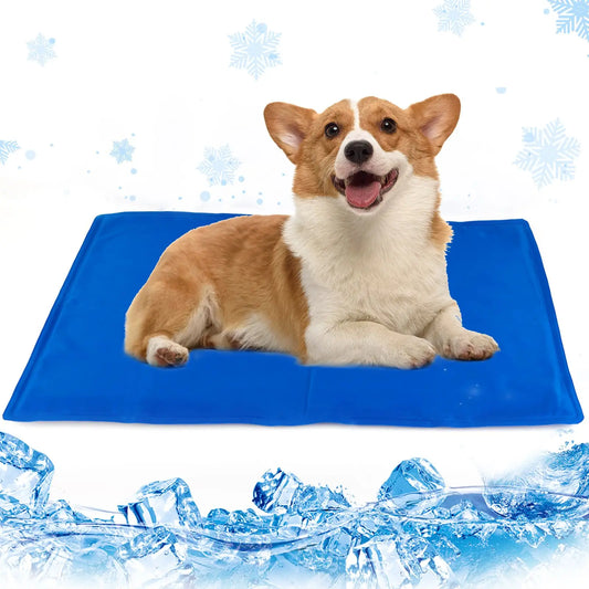 Pet Cooling Pad for Dogs & Cats - Pressure Activated Dog Cooling Pad - No Water or Refrigeration Required - Non-Toxic Gel