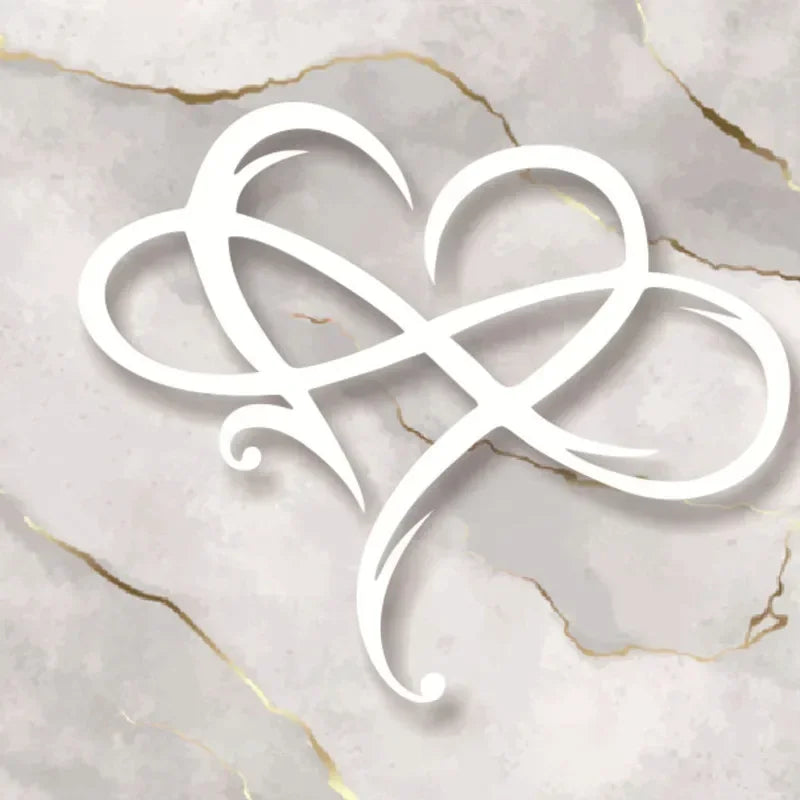 Infinity Heart Steel Wall Decoration - Metal Wall Home, Bedroom, Art Ornaments, Anniversary Gifts Or For Any Occasions