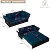 74.8" Queen Pull Out Sofa Bed, 3 in 1 Convertible Sleeper Sofa