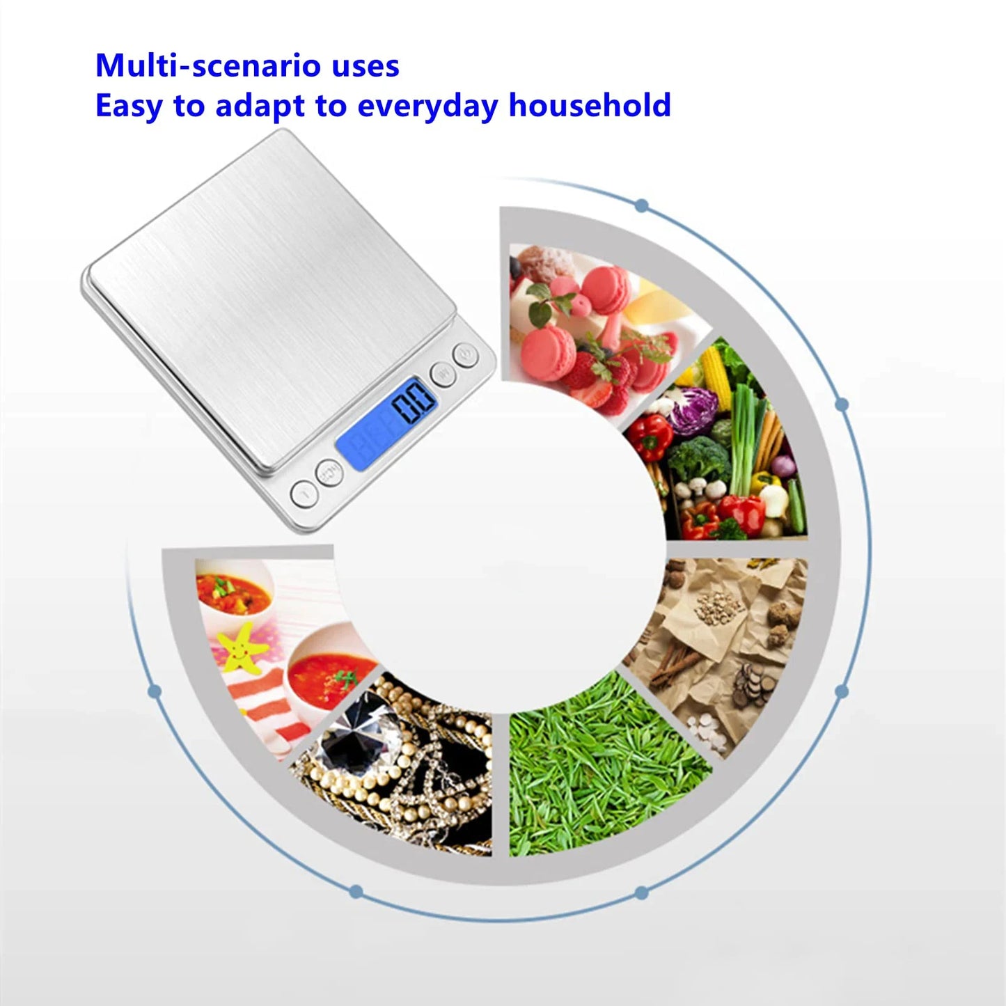 Jewelry & Food Scale, Digital Gram Scale & Oz w/ LCD