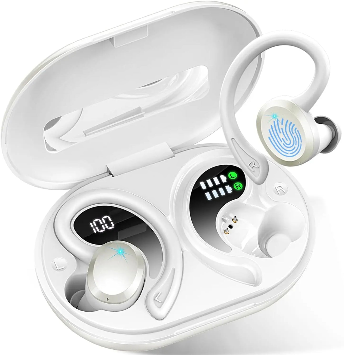 Wireless Earbuds - Bluetooth 5.3 Earbuds - Stereo Bass - In-Ear - Noise Cancelling Mic - Earphones IP7 Waterproof Sports - 40H Playback.