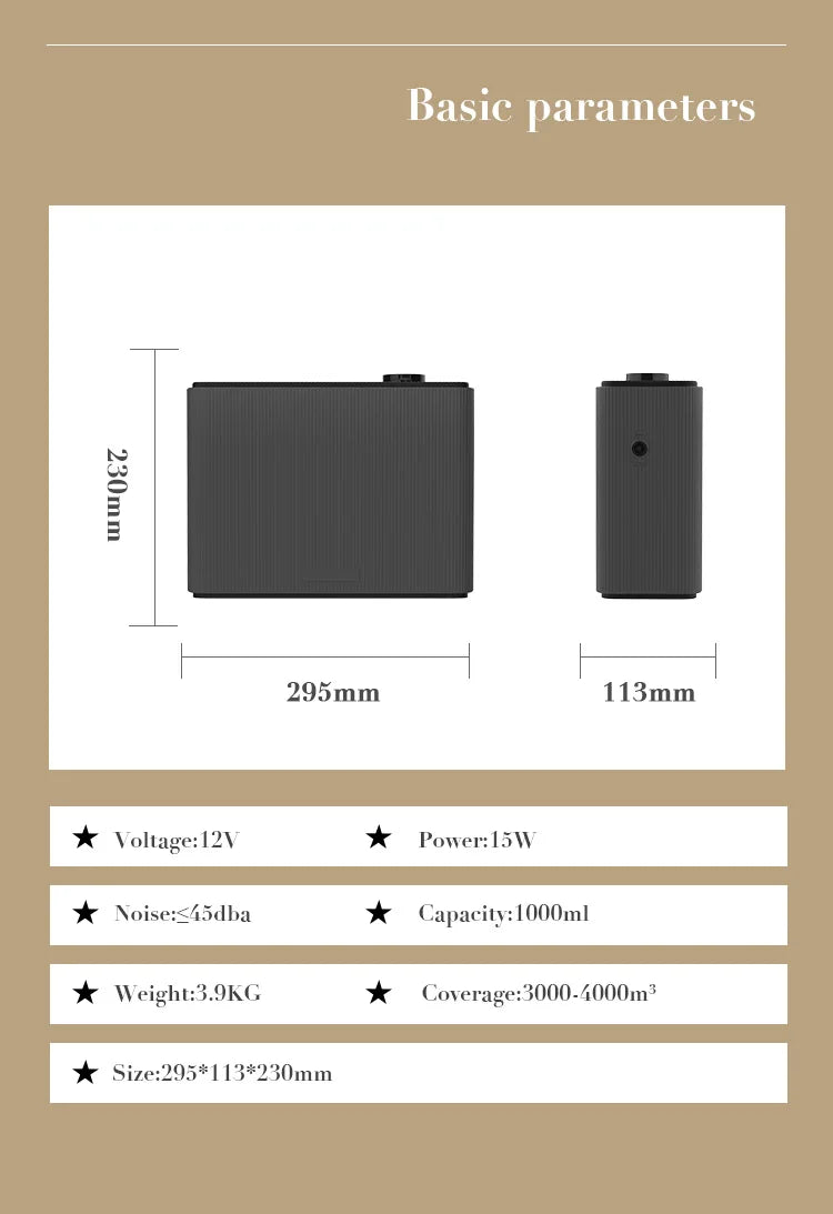 NAMSTE 4000m³ Fragrance Diffuser - Smart Timing Scent Air Machine - HVAC Aroma Diffuser - Electric Air Freshener