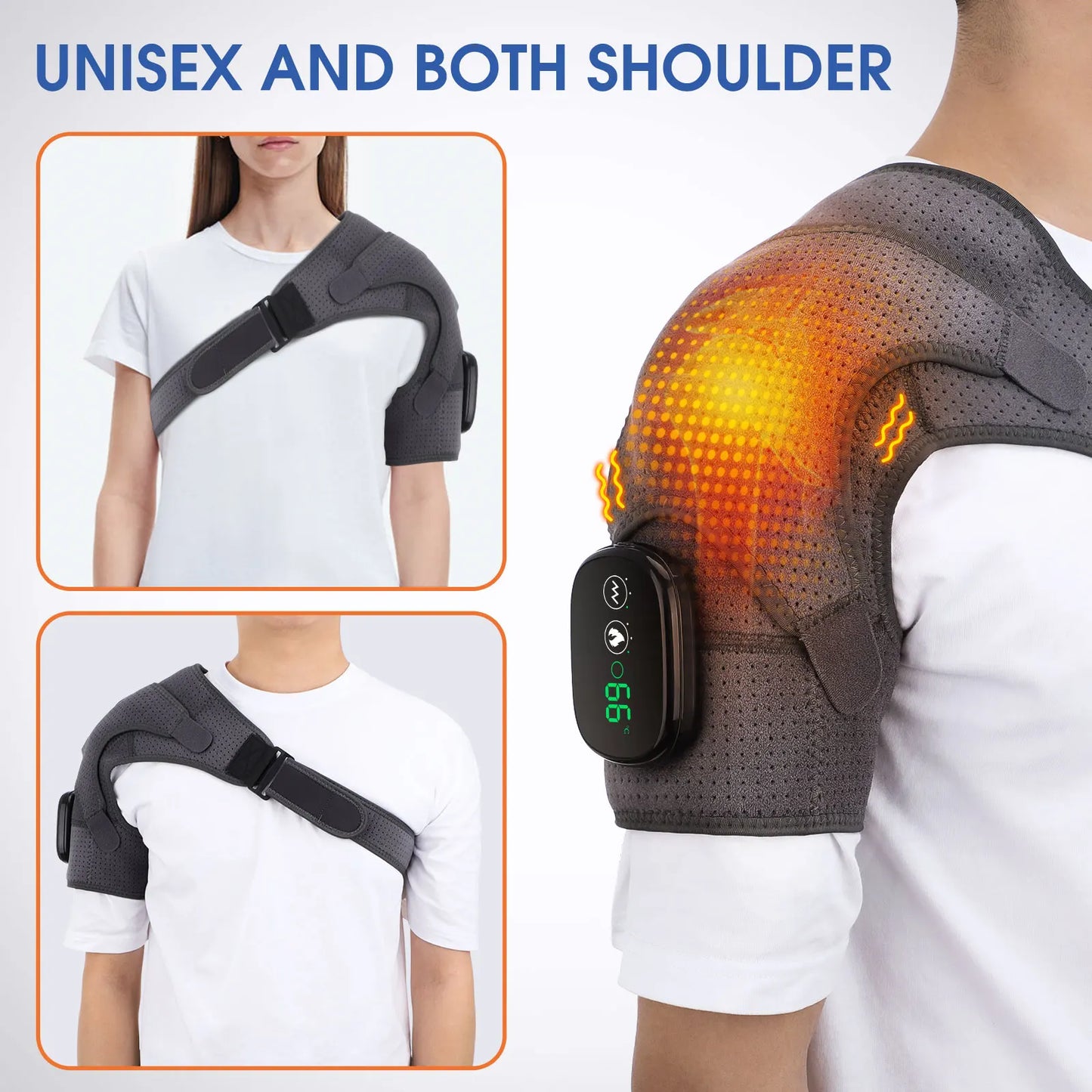 VIP Electric Shoulder Massager - Heating Pad - Vibration Massage - Support Belt - Shoulder Thermal Brace