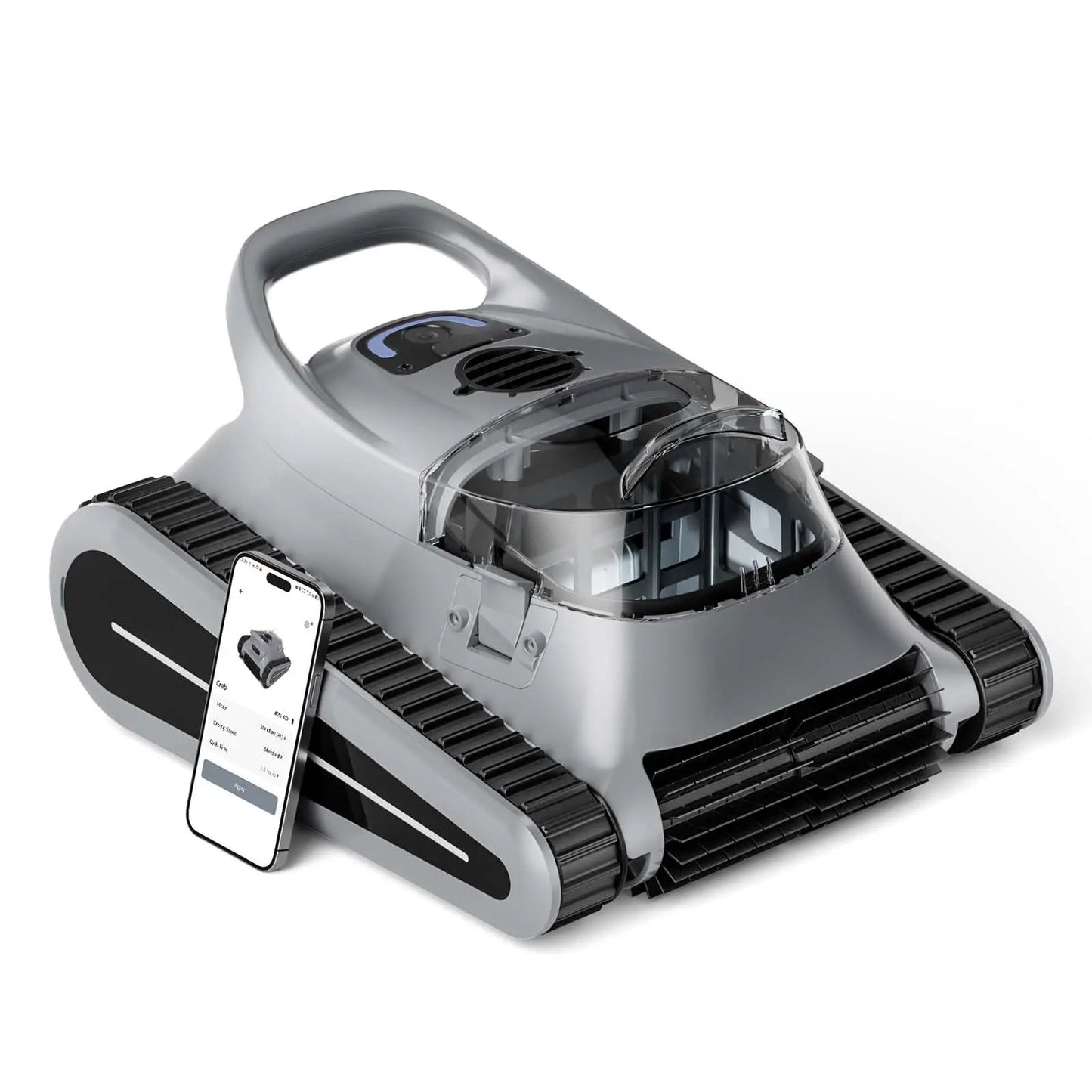 (2025 New) Seauto Crab Pro Cordless Robotic Cleaner - For Inground Pools Up To 2000 Sq.ft, & Waterline Cleaning Vacuum