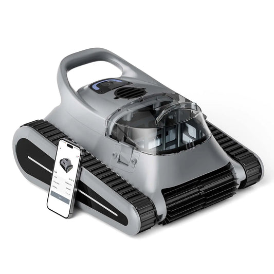(2025 New) Seauto Crab Pro Cordless Robotic Cleaner - For Inground Pools Up To 2000 Sq.ft, & Waterline Cleaning Vacuum