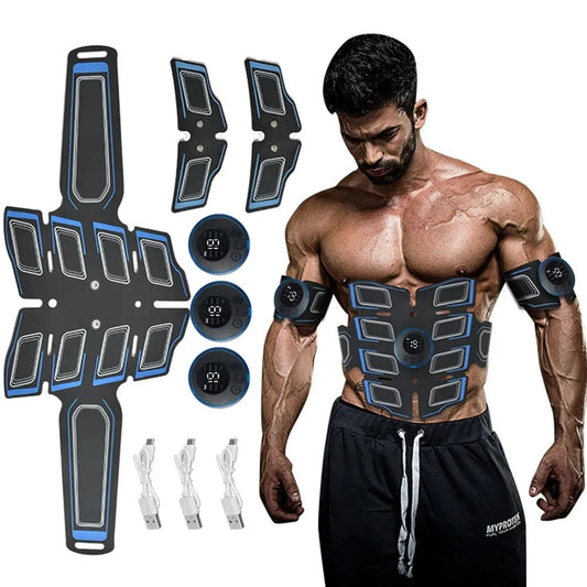 USB Rechargeable Abdominal Muscle Trainer - Portable Abdominal Muscle Massager - Electronic Training Belt, Exercise, Fitness Equipment