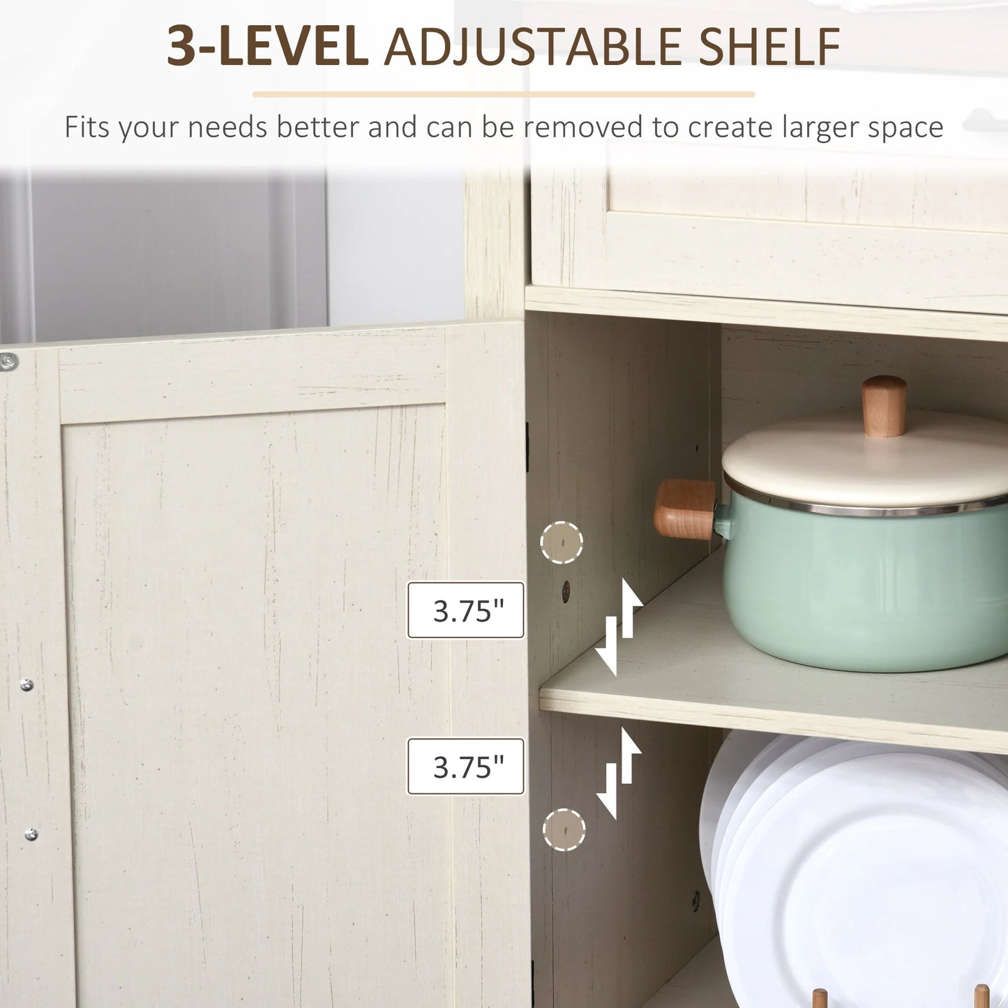 Storage Pantry w/ Adjustable Shelf - Could Be Used For A Nightstand - White