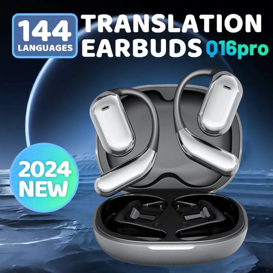 AI Wireless Headphones - 144 Language Translation In Real Time - ENC Call Headset -  Meeting Recording Earbuds
