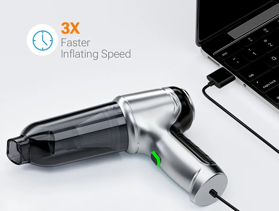New Mini Portable Car Vacuum Cleaner - Powerful Handheld Wireless Cleaner with One Click Dust Removal