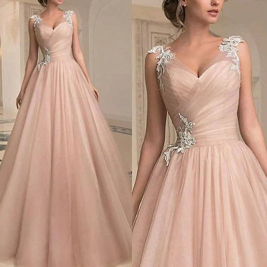 2025 Elegant Dresses For Women - Elegant Evening Dress For Wedding Or Special Occasions - Lace Chiffon, High Low Dress