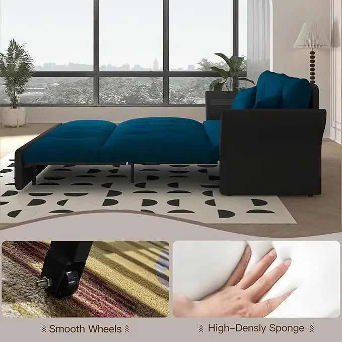 74.8" Queen Pull Out Sofa Bed, 3 in 1 Convertible Sleeper Sofa