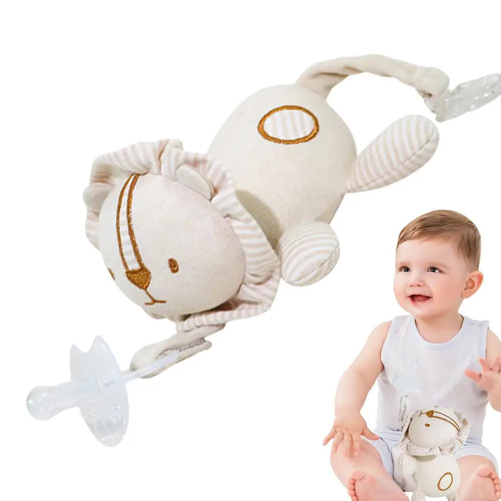 Newborn Baby Pacifier - Silicone - Cute Animal Shapes - Pacifier w/ A Detachable Animal