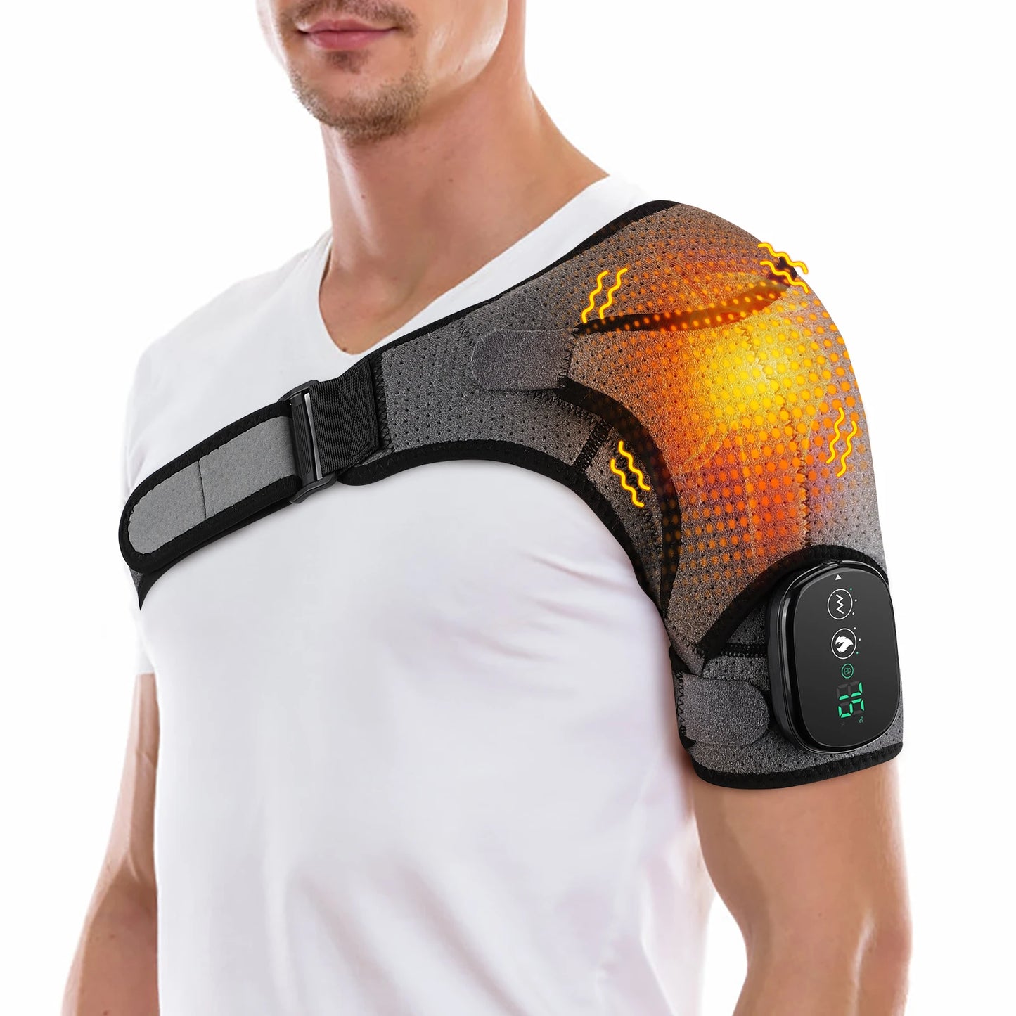 VIP Electric Shoulder Massager - Heating Pad - Vibration Massage - Support Belt - Shoulder Thermal Brace