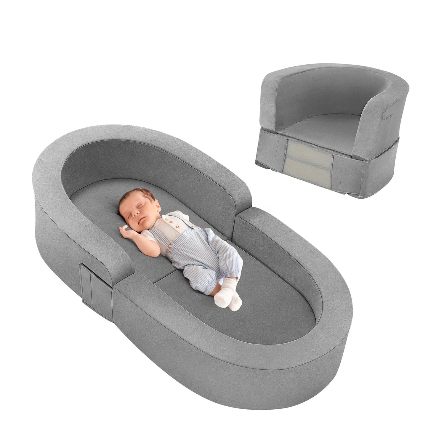 Portable Toddler Sofa Bed - Comfortable Mattress For Children - Safe Bed