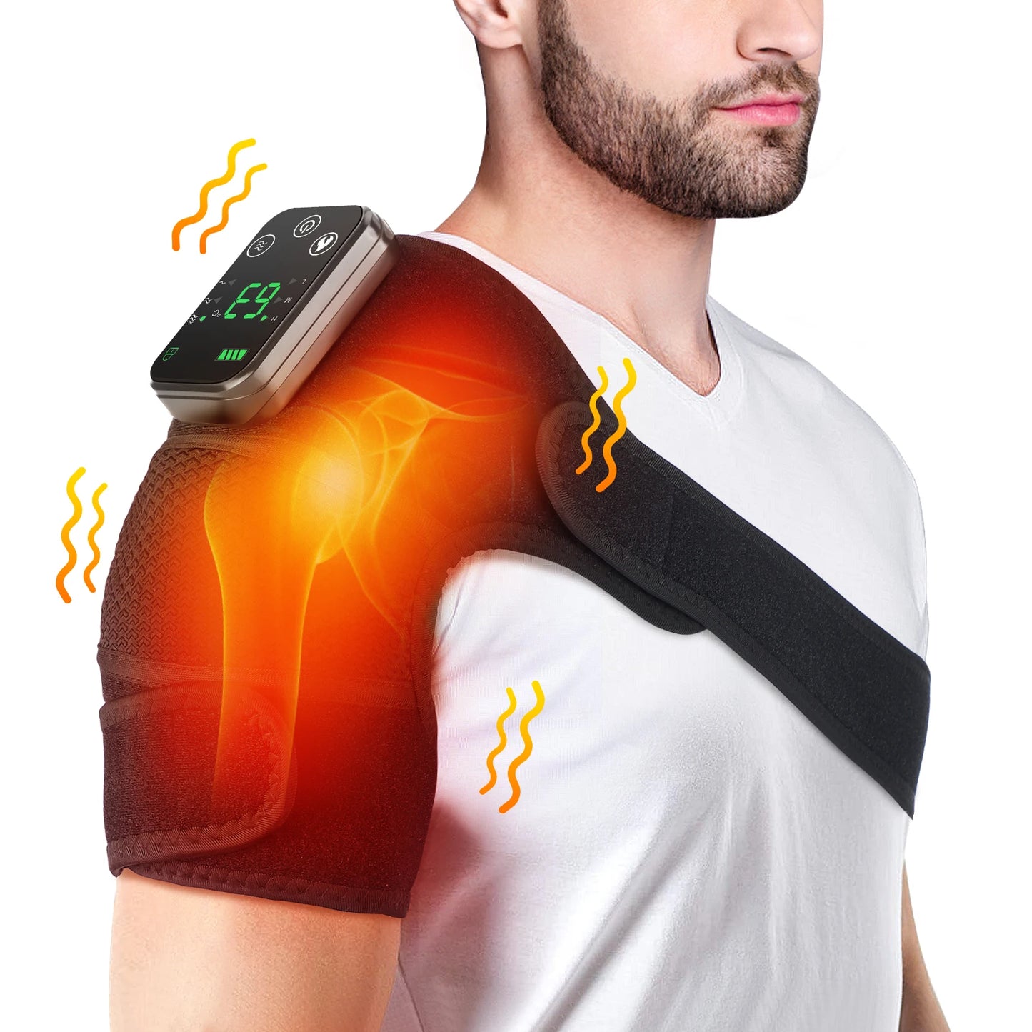 VIP Electric Shoulder Massager - Heating Pad - Vibration Massage - Support Belt - Shoulder Thermal Brace