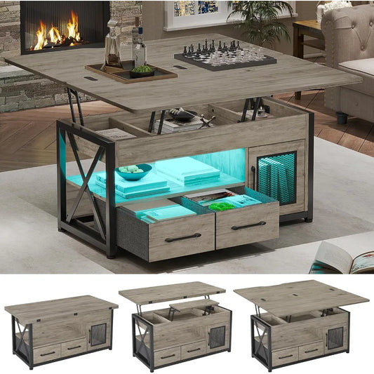 40" Lift Top Coffee Table - 4 in 1 Coffee Table with Storage Cabinet
