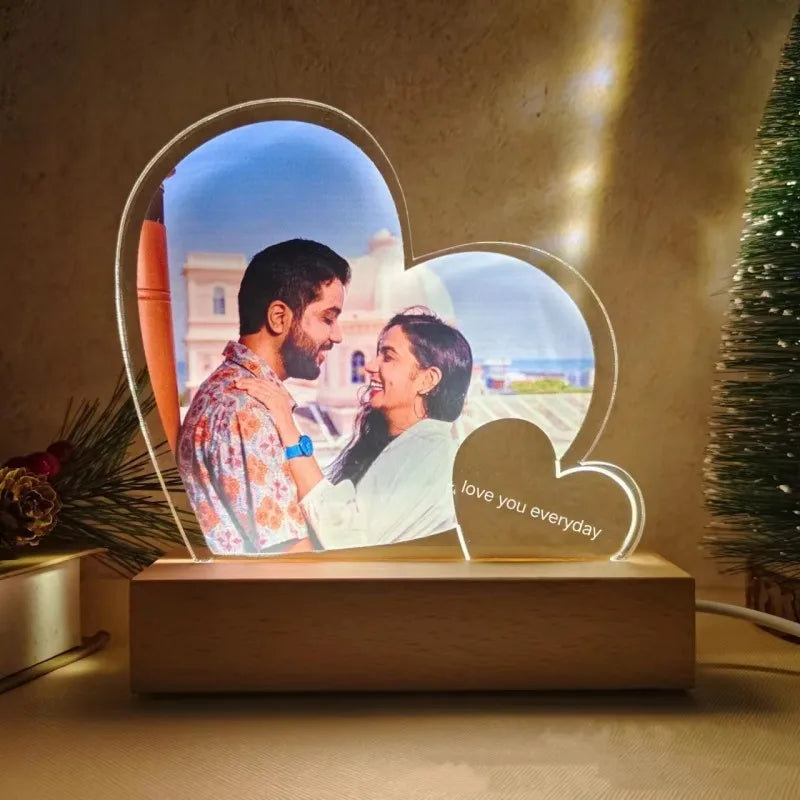 Personalized  Photo 3D Light, w/Customized Text Light - For EVERY Occasion - SHIPPED IN USA