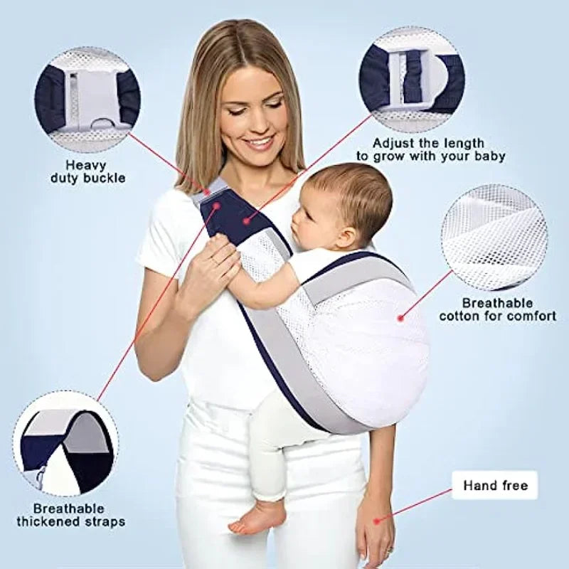 3D Mesh Baby Wraps - Adjustable Toddler Shoulder Strap -