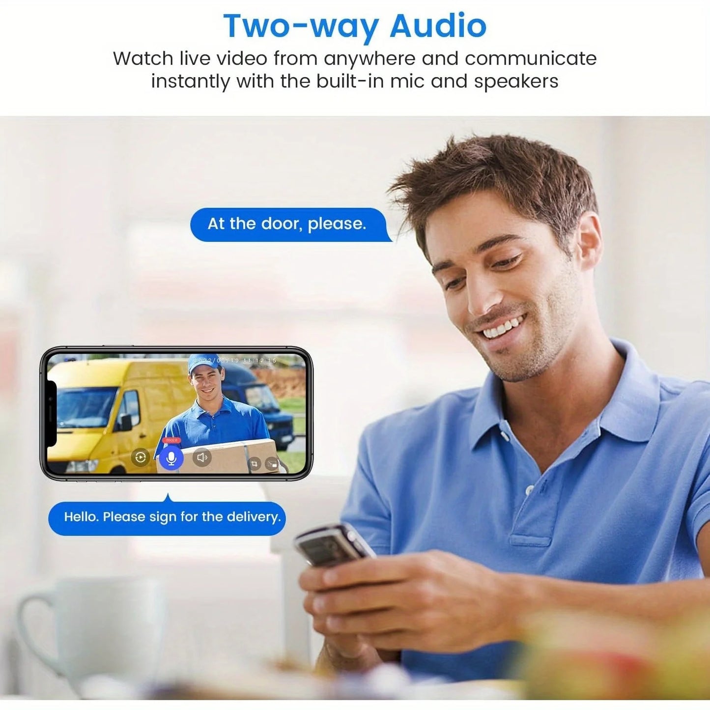 Wireless Smart Video Doorbell - 2.4GWiFi - 2-Channel Audio - Night Vision - SD Card/Cloud Storage - Home Security Surveillance Camera