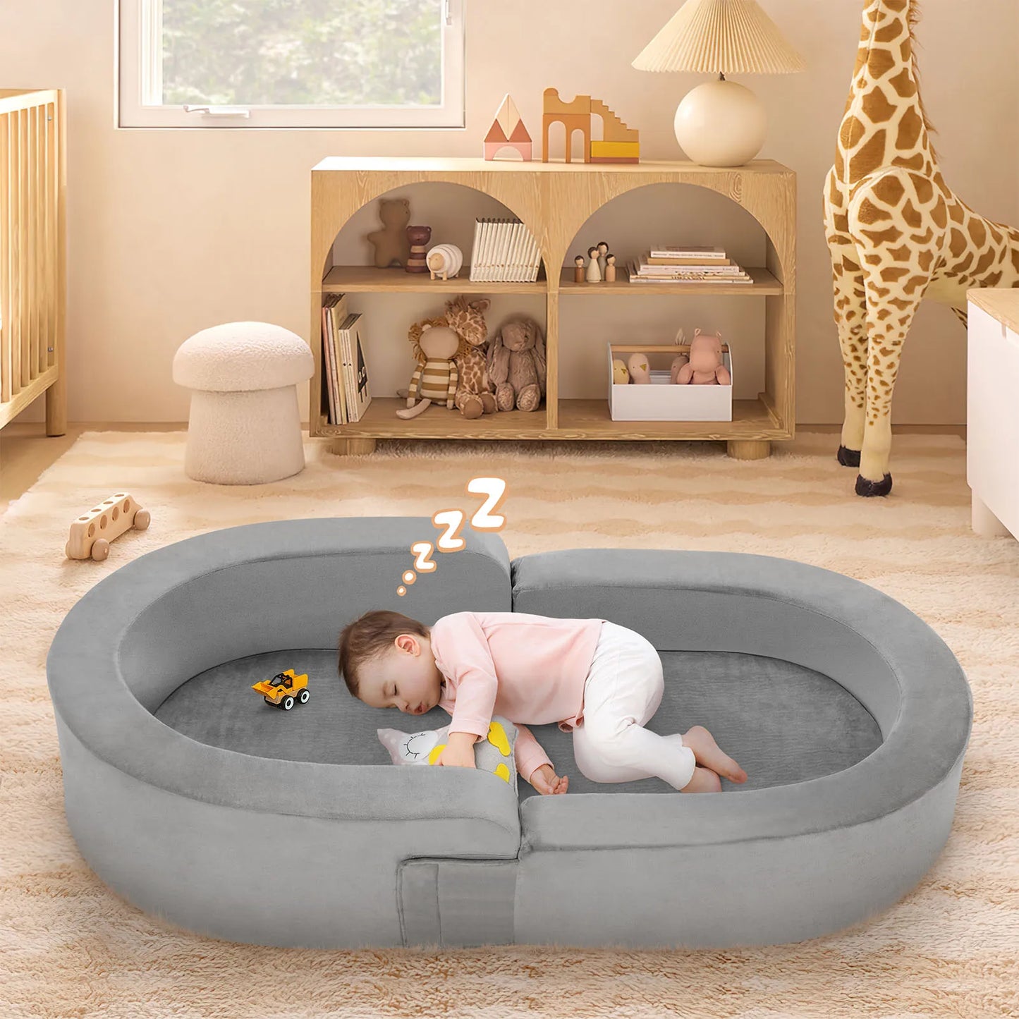 Portable Toddler Sofa Bed - Comfortable Mattress For Children - Safe Bed