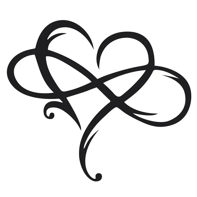 Infinity Heart Steel Wall Decoration - Metal Wall Home, Bedroom, Art Ornaments, Anniversary Gifts Or For Any Occasions