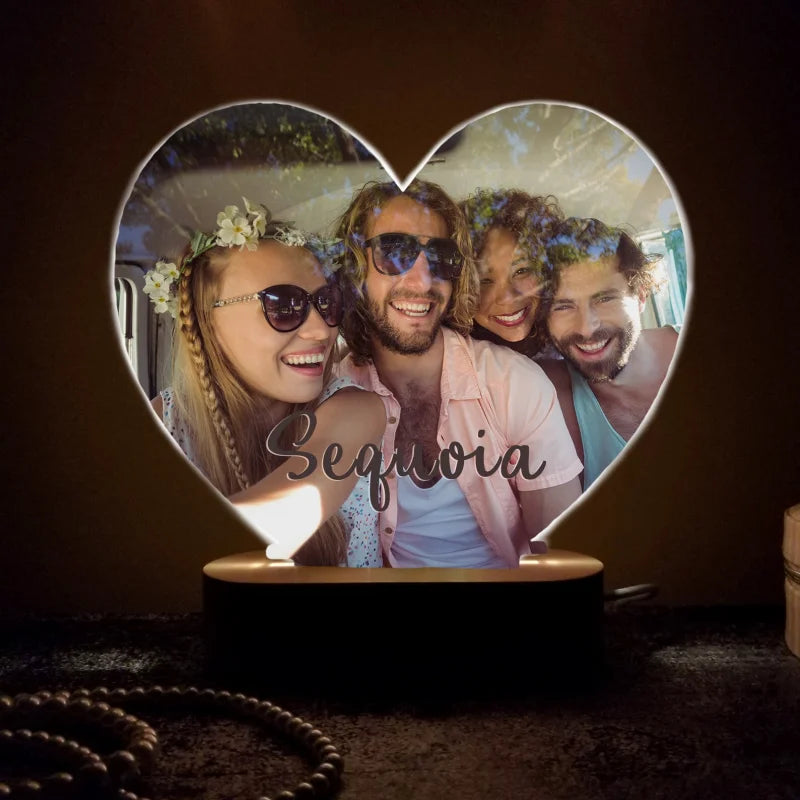 Personalized  Photo 3D Light, w/Customized Text Light - For EVERY Occasion - SHIPPED IN USA