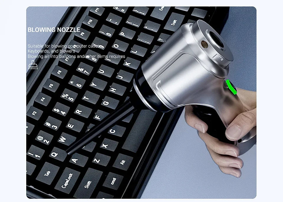 New Mini Portable Car Vacuum Cleaner - Powerful Handheld Wireless Cleaner with One Click Dust Removal