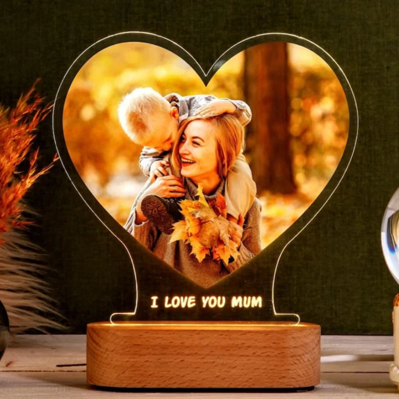 Personalized  Photo 3D Light, w/Customized Text Light - For EVERY Occasion - SHIPPED IN USA