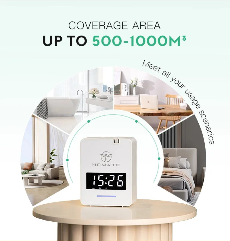 Namste Aroma Diffuser Machine - 1000m³ Large Room, Home Air Fresheners - Smart Electric Aromatic Oasis Fragrance Diffuser