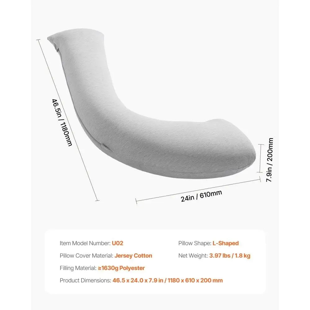 L-Shaped Pregnancy Pillow - Maternity Support Pillow - Soft & Breathable for Expectant Mothers