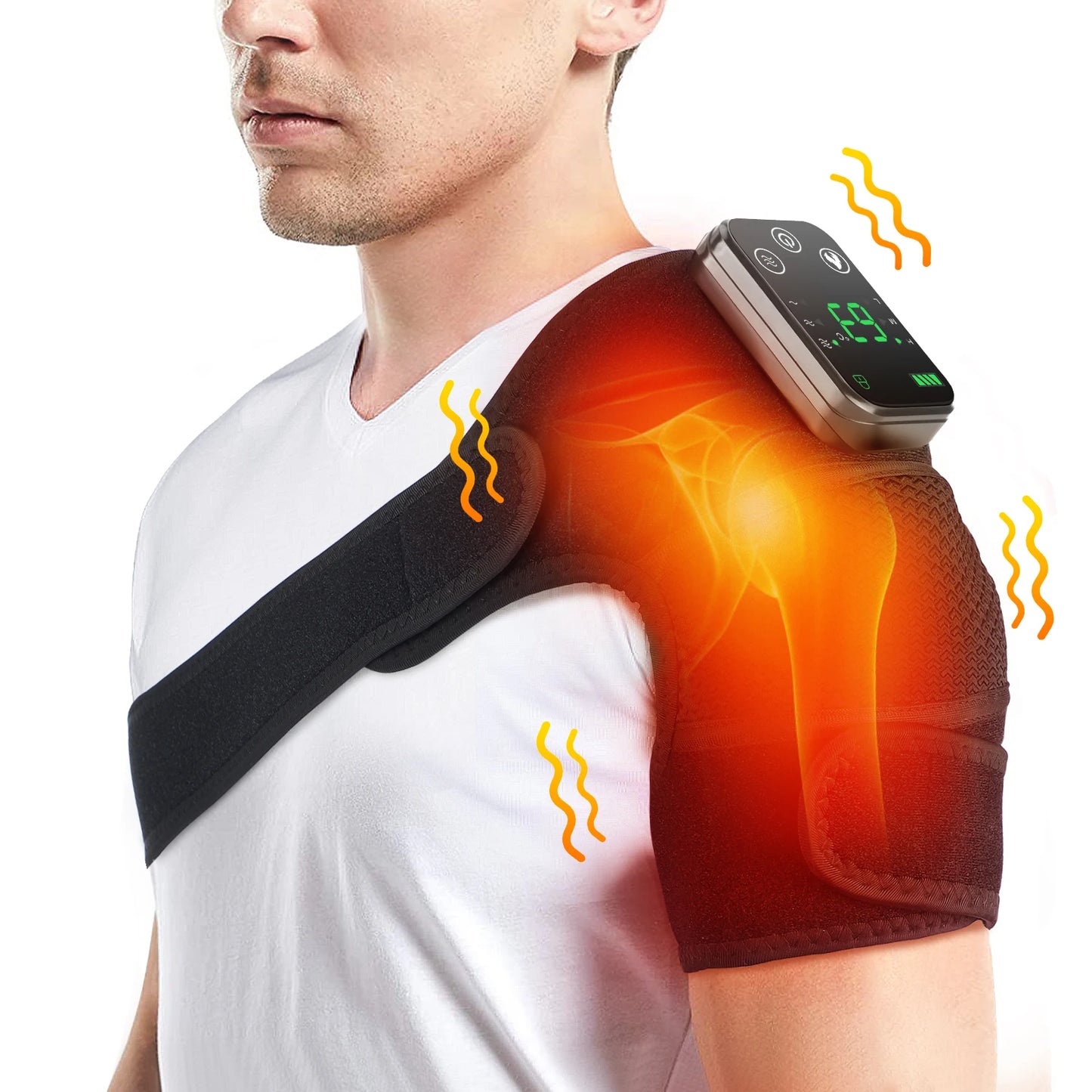 VIP Electric Shoulder Massager - Heating Pad - Vibration Massage - Support Belt - Shoulder Thermal Brace