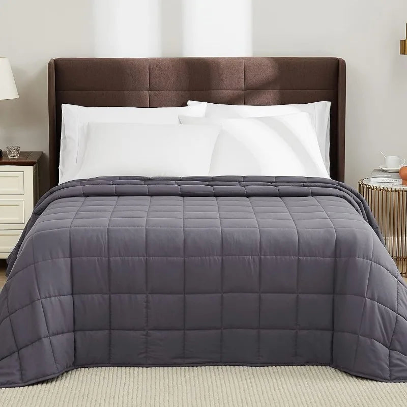 Weighted Blanket (20lbs in Total. 60"x80" Queen Size) Breathable Heavy Microfiber Material