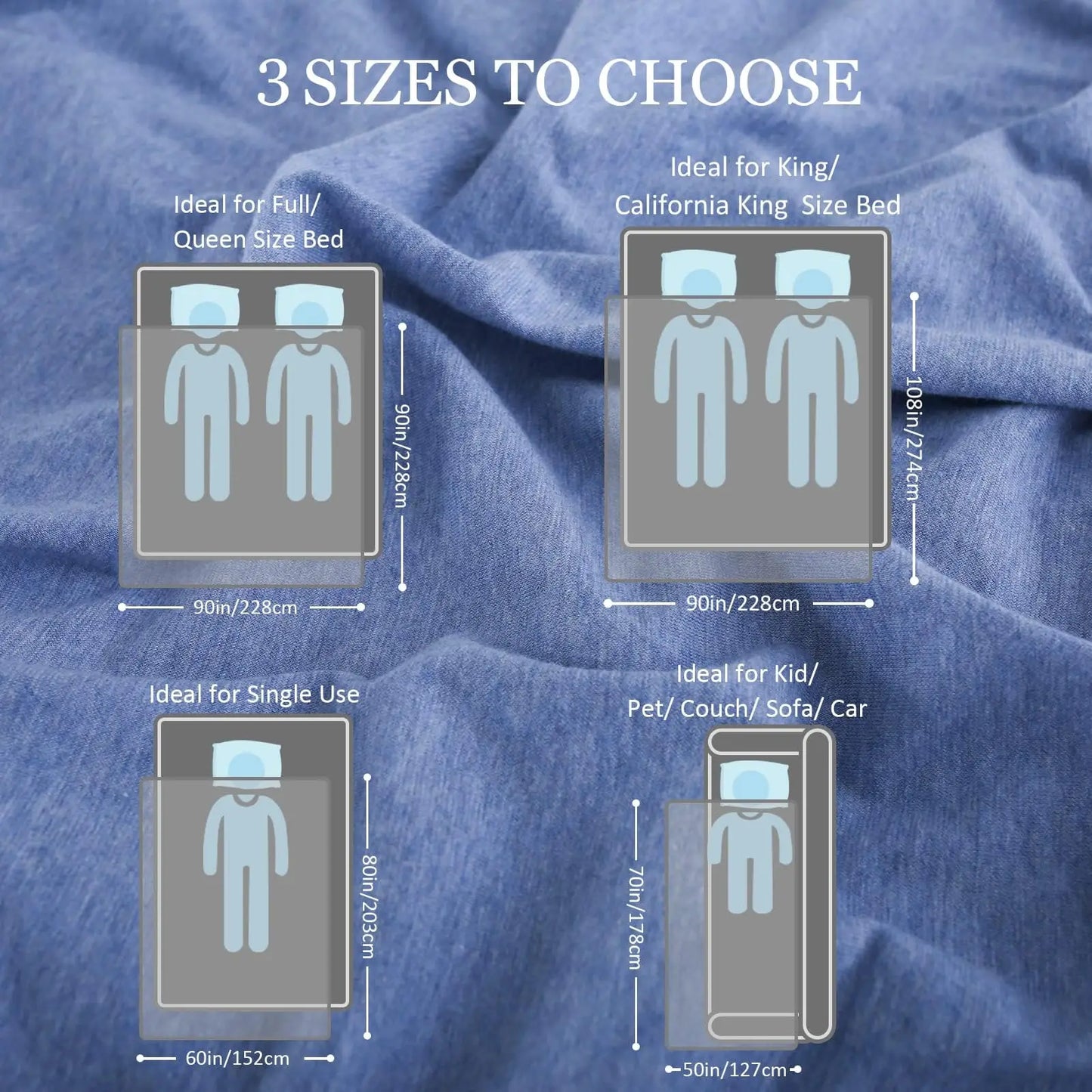 1PC Cooling Blanket for Hot Sleepers - Lightweight Summer Cold Thin Blankets for Sleeping, Hot Flashes, Night Sweats, Soft Blanket