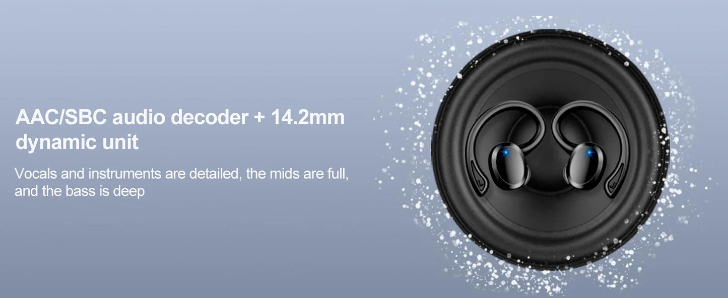Wireless Bluetooth 5.3 Earbuds - Stereo Bass - In-Ear Noise Cancelling Mic - Earphones IP7 Waterproof Sports - 40H Playback.