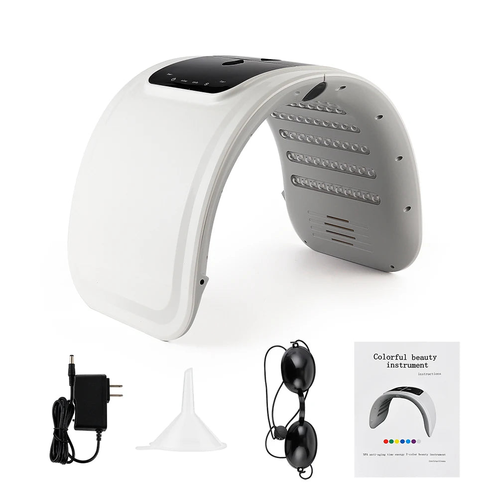Photon LED Face Mask - 7 Light Colors - Nano Spray - Beauty Machine, Deep Moisturize, Skin Care, Home Use, LED Beauty Mask