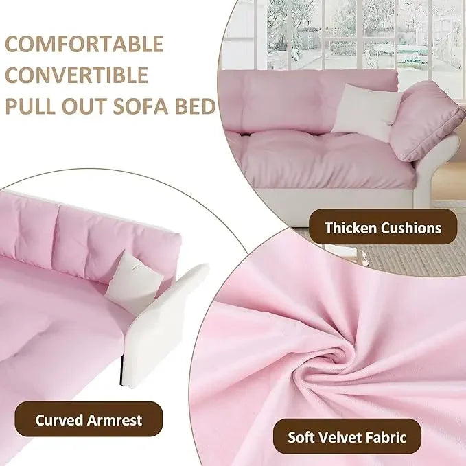 74.8" Queen Pull Out Sofa Bed, 3 in 1 Convertible Sleeper Sofa