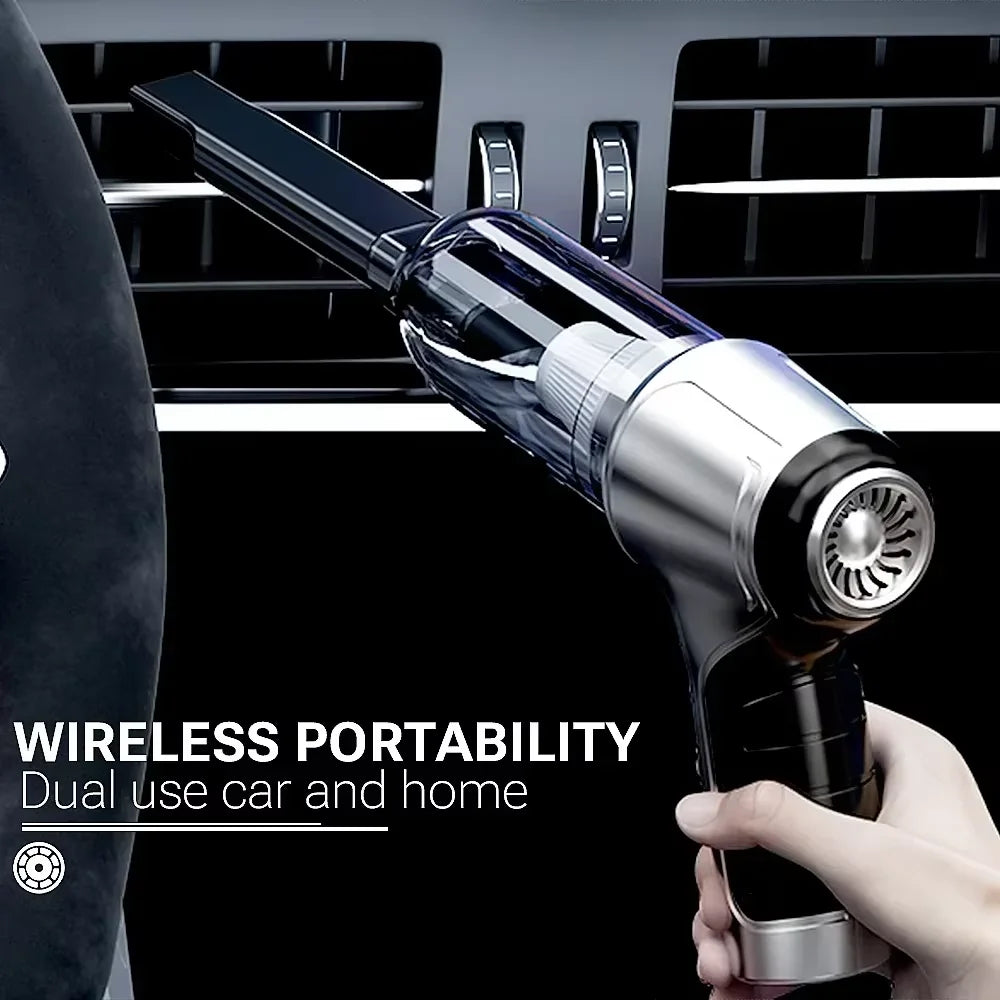 New Mini Portable Car Vacuum Cleaner - Powerful Handheld Wireless Cleaner with One Click Dust Removal