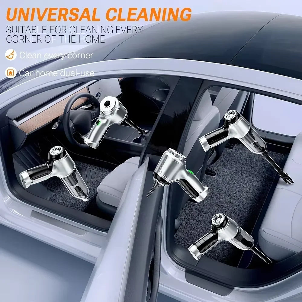 New Mini Portable Car Vacuum Cleaner - Powerful Handheld Wireless Cleaner with One Click Dust Removal