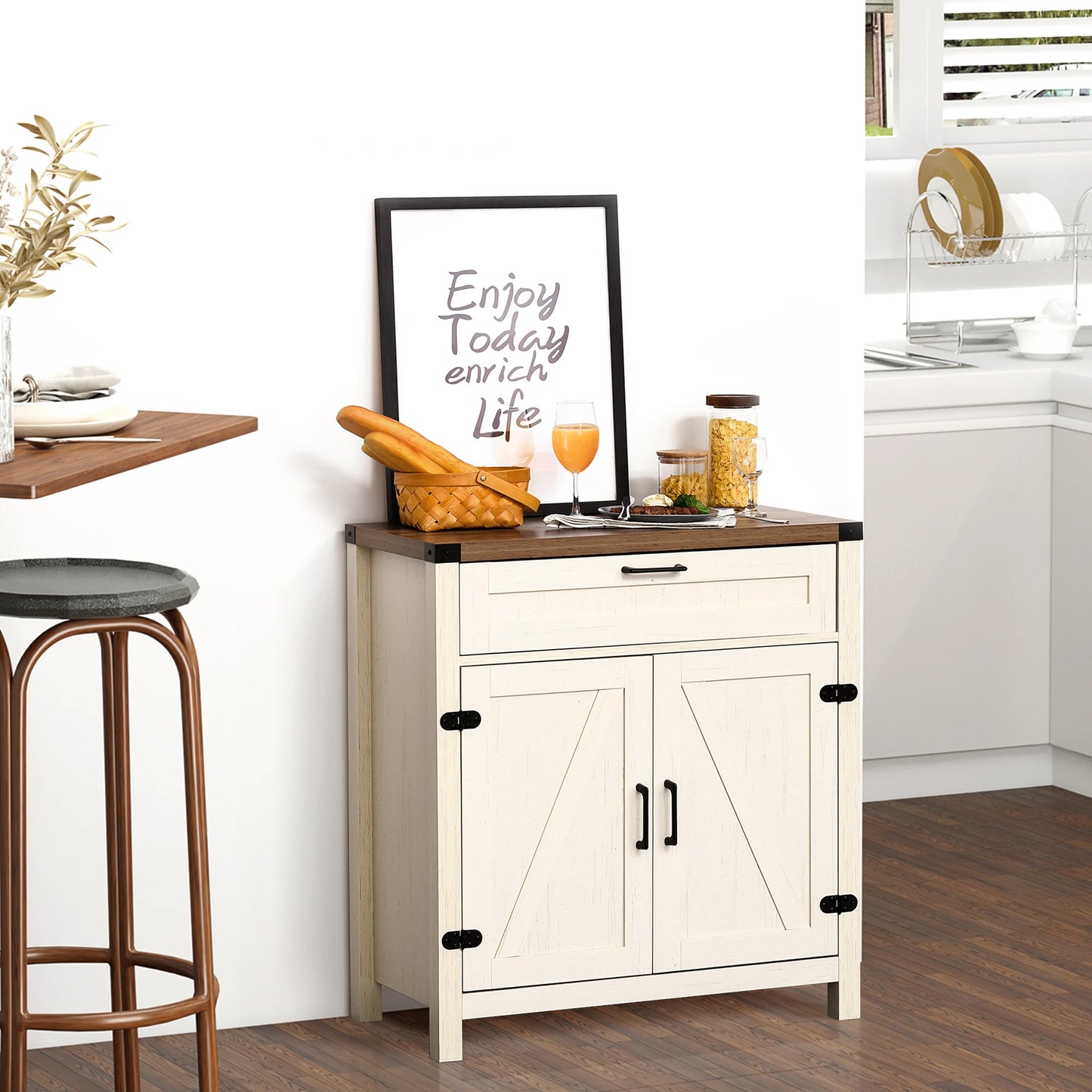 Storage Pantry w/ Adjustable Shelf - Could Be Used For A Nightstand - White
