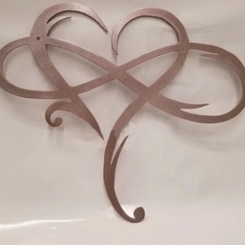 Infinity Heart Steel Wall Decoration - Metal Wall Home, Bedroom, Art Ornaments, Anniversary Gifts Or For Any Occasions