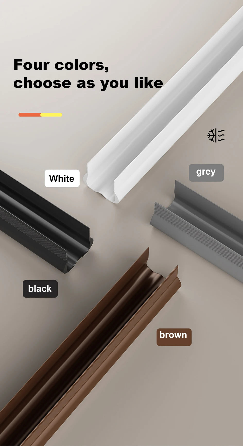 Flexible Door Bottom Sealing Strip - Door Gap Under Door Draft Stopper