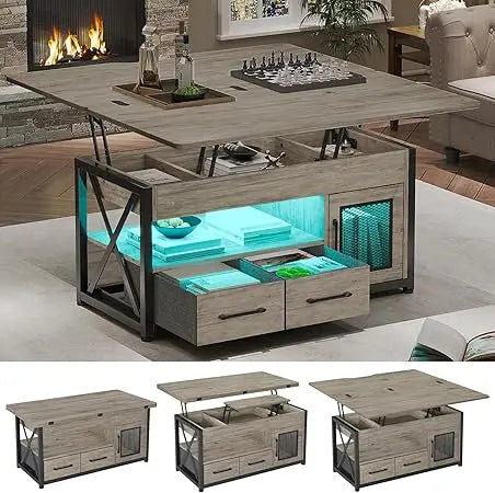 40" Lift Top Coffee Table - 4 in 1 Coffee Table with Storage Cabinet