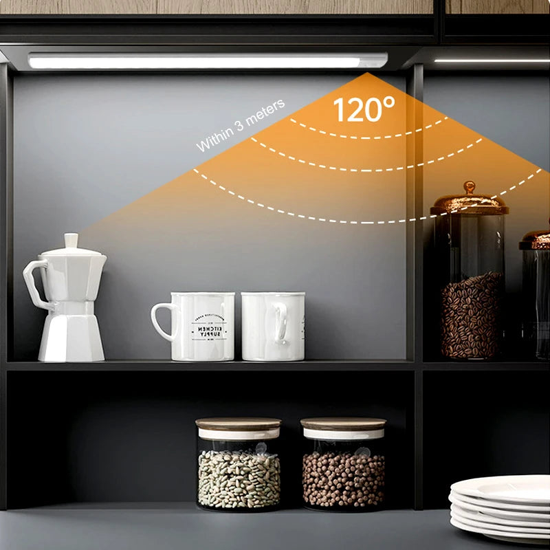 Magnetic LED Cabinet Lights - Motion Sensor Wireless USB - 3 Colors Lights