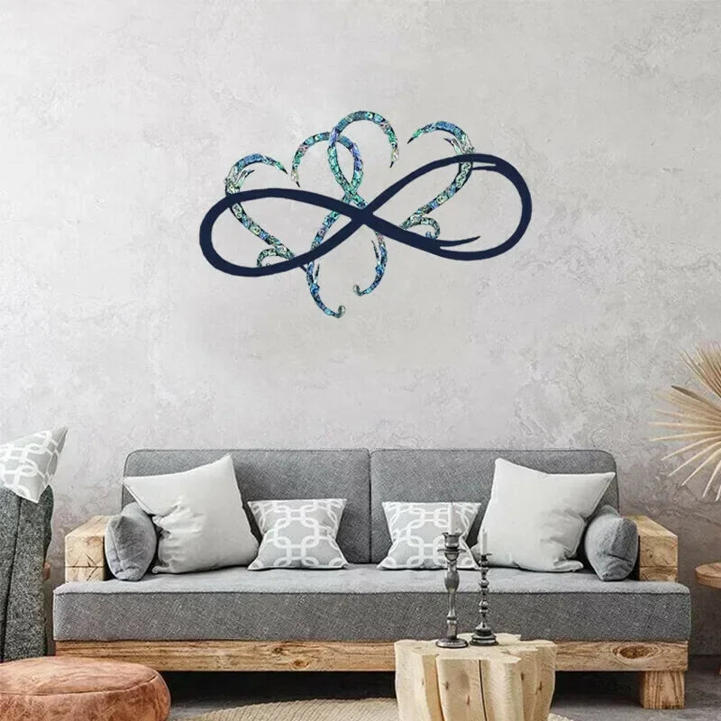 Infinity Heart Steel Wall Decoration - Metal Wall Home, Bedroom, Art Ornaments, Anniversary Gifts Or For Any Occasions